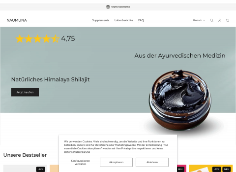 Website-Vorschau von Naumuna Gewichtsdecke