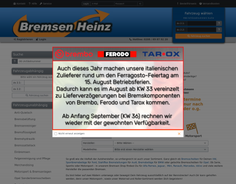 Website-Vorschau von Bremsen Heinz