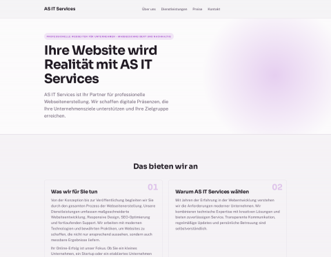Website-Vorschau von AS IT