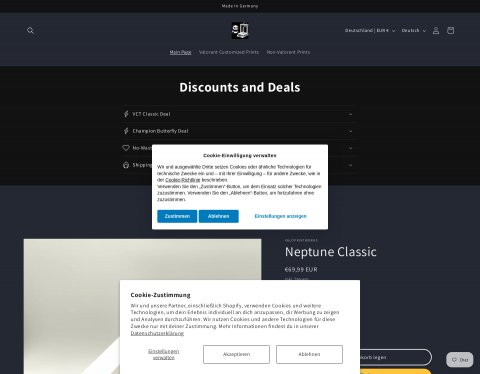 Website-Vorschau von ValoPrintWorks