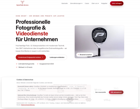Website-Vorschau von Digital Media Services