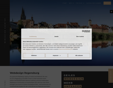 Website-Vorschau von Webdesign Regensburg