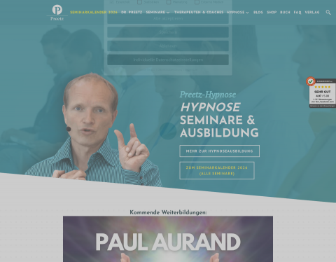 Website-Vorschau von Preetz Hypnose