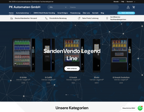 Website-Vorschau von PK Automaten GmbH