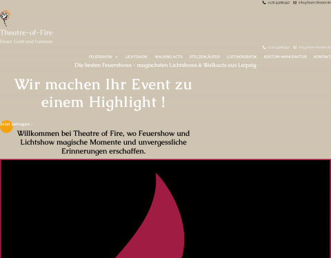 Website-Vorschau von Theatre of Fire