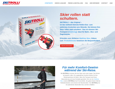 Website-Vorschau von SKiTROLLi - Skitransport