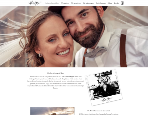 Website-Vorschau von Prime Time Pictures - Hochzeitsfotograf im Harz