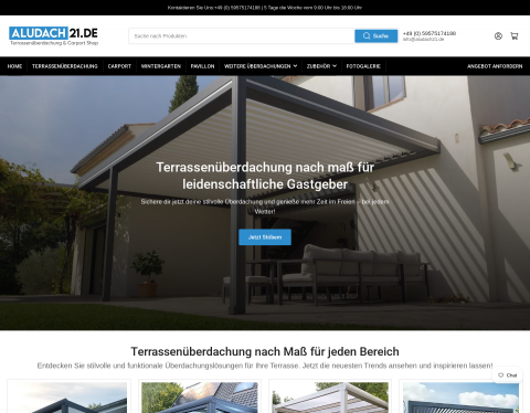 Website-Vorschau von Terrassenüberdachung