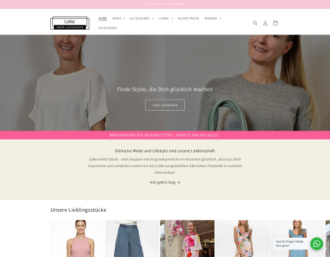 Website-Vorschau von Lykke Danish Conceptstore