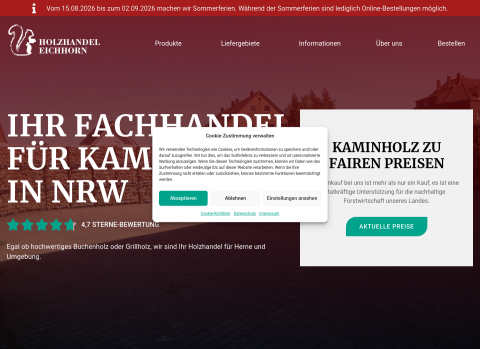 Website-Vorschau von Holzhandel Eichhorn