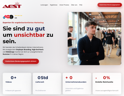 Website-Vorschau von Aesthetica