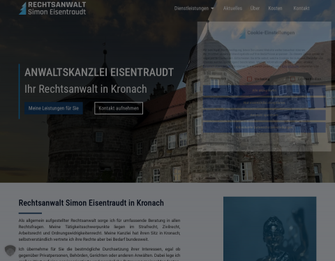 Website-Vorschau von Rechtsanwalt Simon Eisentraudt Kronach