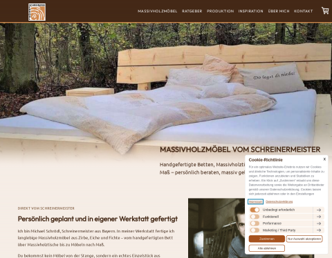 Website-Vorschau von Schreinerei Schrödl