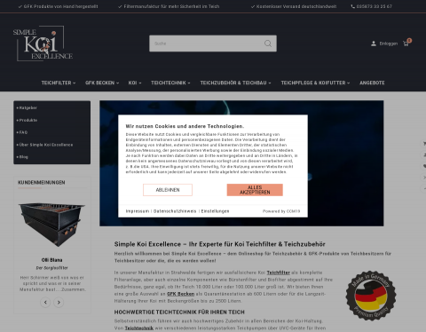 Website-Vorschau von Simple Koi Excellence