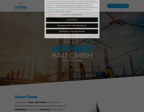 Website-Vorschau von Hofner Bau GmbH