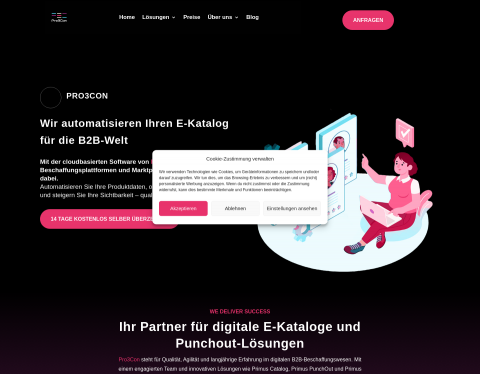 Website-Vorschau von Pro3Con GmbH