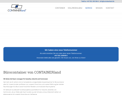 Website-Vorschau von D/M/S GmbH Containerland