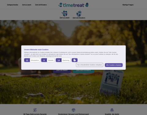 Website-Vorschau von TimeTreat
