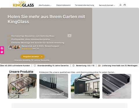 Website-Vorschau von King Glass B.V.
