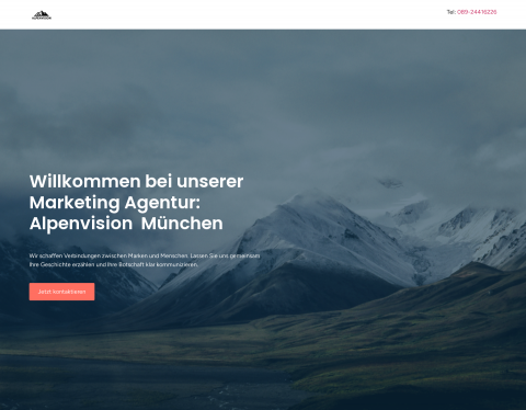 Website-Vorschau von Marketing Agentur München - Alpenvision