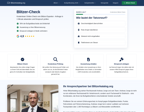 Website-Vorschau von Blitzerkatalog.org - das Infoportal für Autofahrer