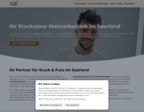 Website-Vorschau von Stuckateur Fachbetrieb Nicola Mela