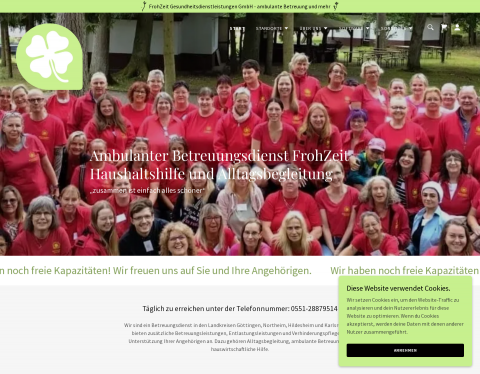 Website-Vorschau von Betreuungsdienst FrohZeit