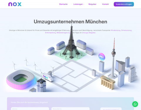 Website-Vorschau von NOX Logistik GmbH