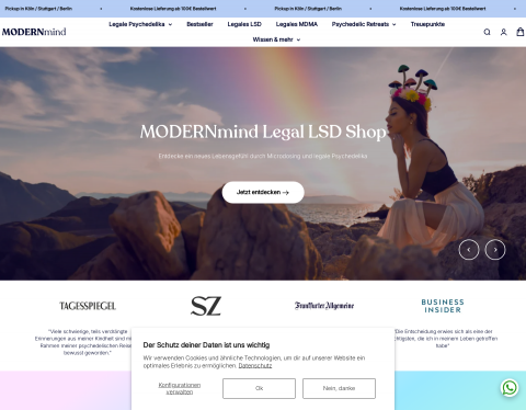 Website-Vorschau von MODERNmind – Legal. Bewusst. Transformativ.