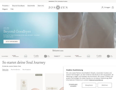 Website-Vorschau von ZoaZen – Soul Journey