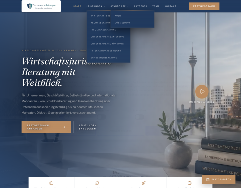 Website-Vorschau von Kanzlei Dr. jur. Kraemer und Kollegen mbH
