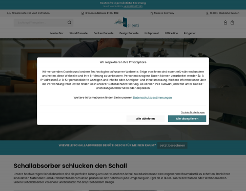 Website-Vorschau von Silenti