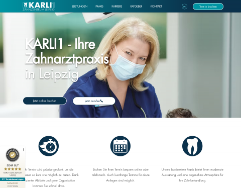 Website-Vorschau von Zahnarztpraxis Stela Xhelili