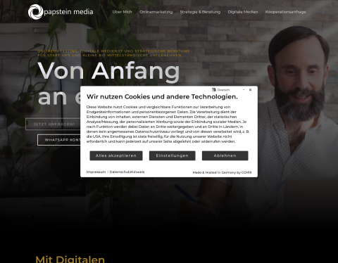 Website-Vorschau von Papstein Media