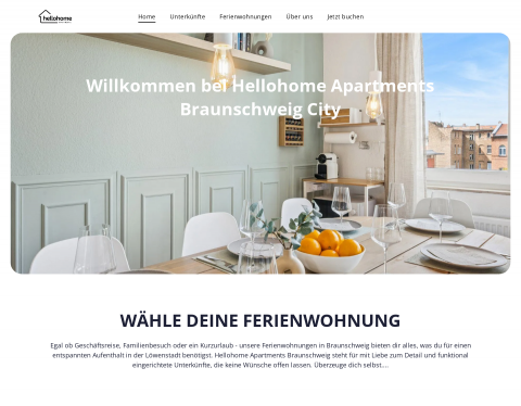 Website-Vorschau von Hellohome Apartments Braunschweig