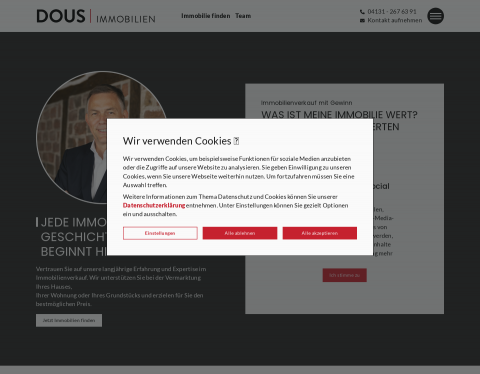 Website-Vorschau von Dous Immobilien GmbH | Immobilienmakler Lüneburg