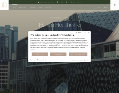 Website-Vorschau von Hakim Heathcare
