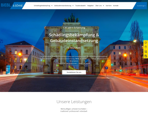 Website-Vorschau von Biebl & Söhne Hygiene GmbH