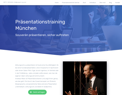 Website-Vorschau von Andreas Maier Präsentationstraining