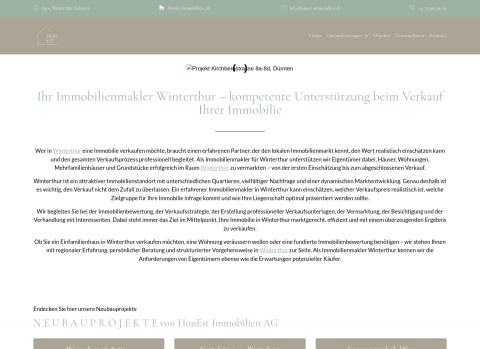 Website-Vorschau von HonEst Immobilien AG