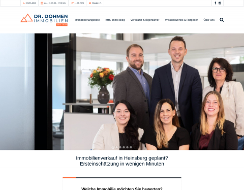 Website-Vorschau von Dr. Dohmen Immobilien GmbH
