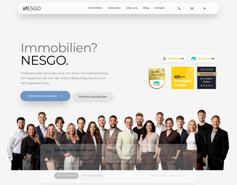 Website-Vorschau von NESGO Immobilien