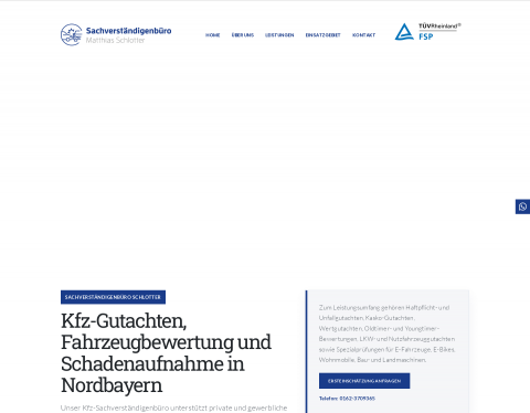 Website-Vorschau von Sachverständigenbüro Matthias Schlotter