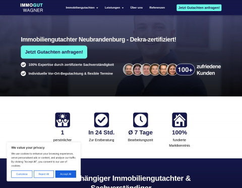 Website-Vorschau von ImmoGut Wagner