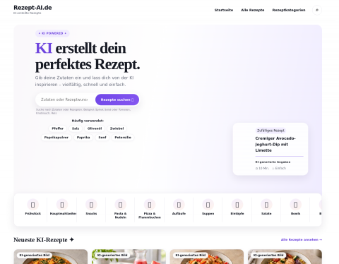 Vorschau von KI-erstellte Rezepte