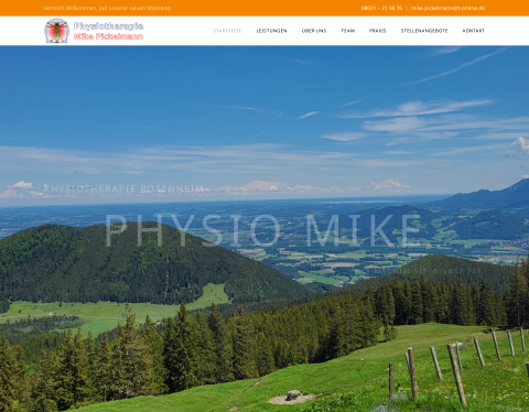 Screenshot von Physiotherapie Rosenheim