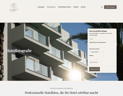 Website-Vorschau von Hotelfotos.at