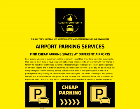 Website-Vorschau von Airport Parking Community