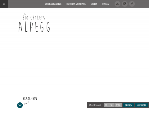 Website-Vorschau von Bio Chalets Alpegg