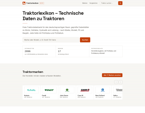 Website-Vorschau von Traktorlexikon